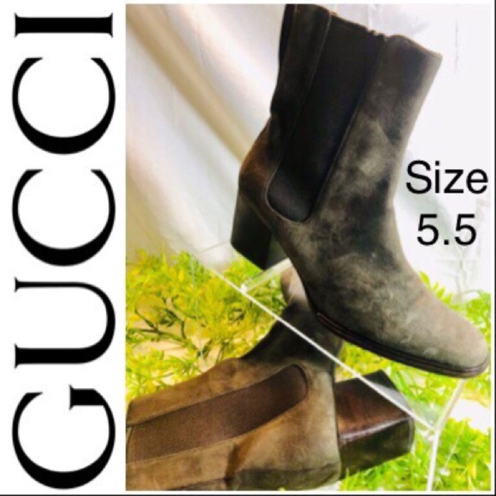 🍂Gucci Brown Suede Ankle Booties